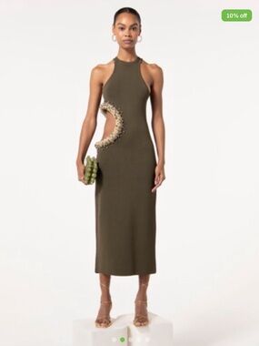 naunet knit dress cult gaia | Dresses | Cult Gaia Asymmetric Neck Knitted Midi Off White Small Ralph Lauren